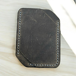 AMARA GRİ HAKİKİ DERİ MİNİ AVUÇ İÇİ KARTLIK