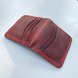 LUNA HAKİKİ DERİ BORDO CÜZDAN